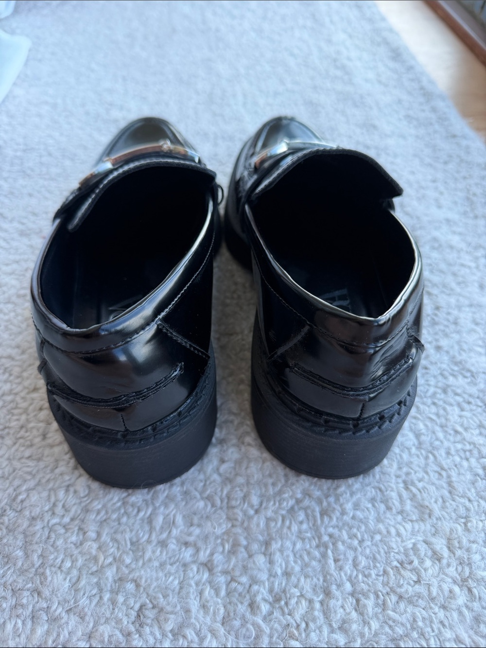 Women’s Black Leather Bit Loafers - Picture 4 of 5